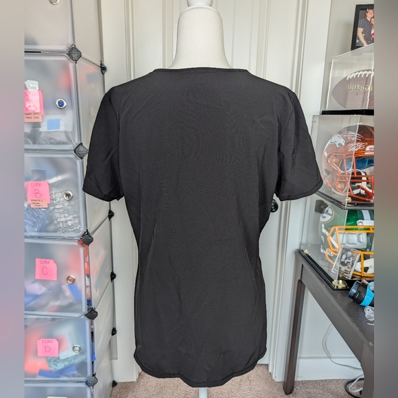 Scrubstar Black V Neck Short Sleeve V-Neck Scrub Top Size Medium - Picture 6 of 15